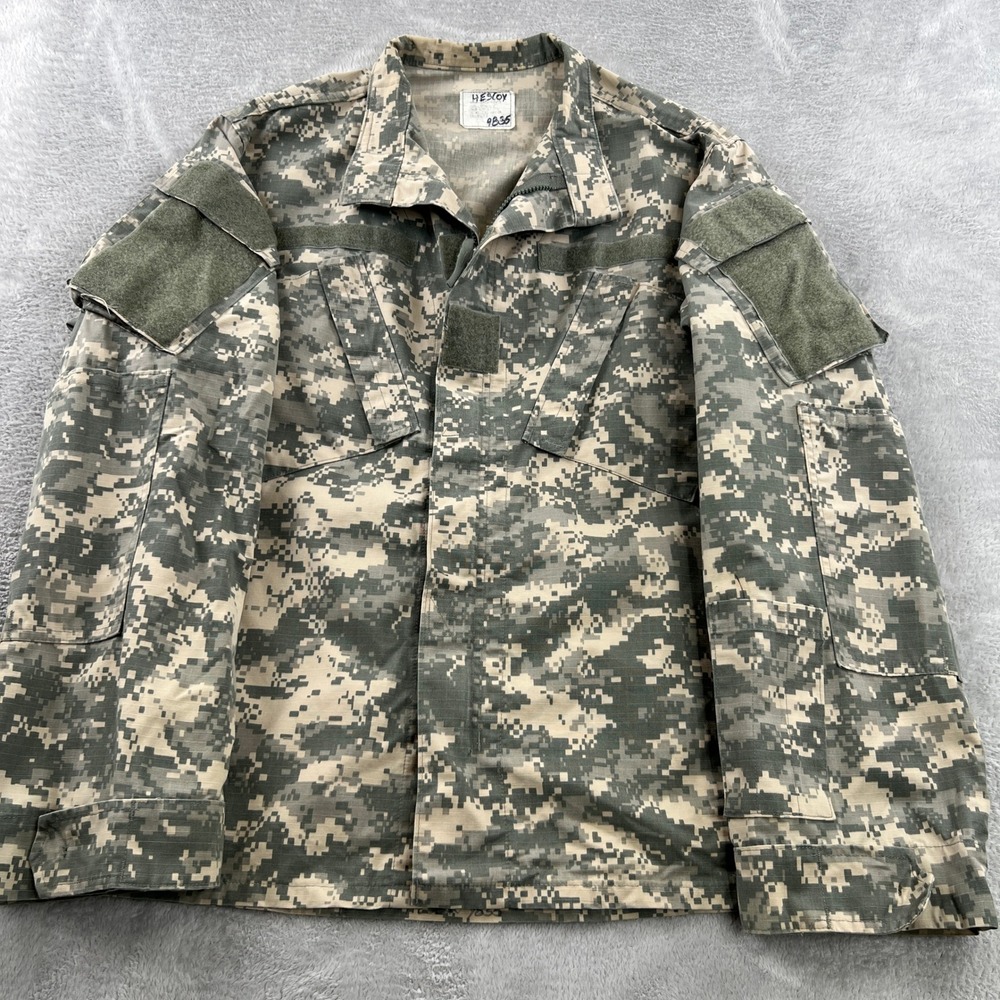 US Military ACU Digital Camo Field Jacket Medium Regular Gray Tactical Utility